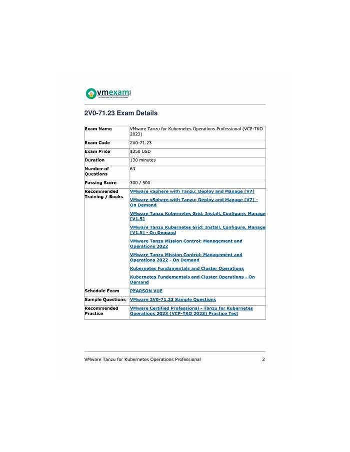 VMware 2V0-71.23 Fragenpool, 2V0-71.23 Lerntipps & 2V0-71.23 Prüfungsfrage