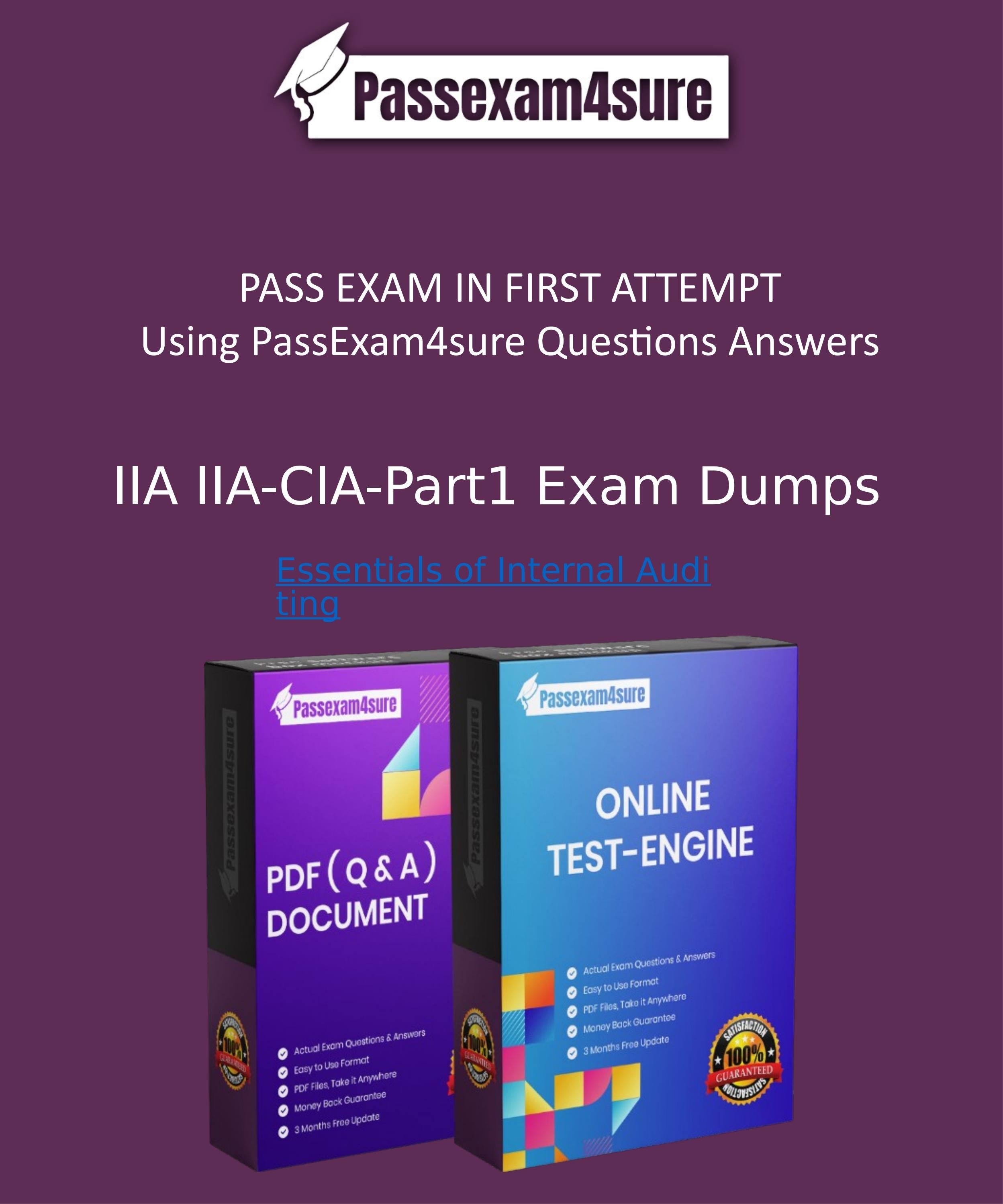 IIA-CIA-Part1 Zertifikatsdemo - IIA IIA-CIA-Part1 Tests, IIA-CIA-Part1 Zertifizierungsfragen