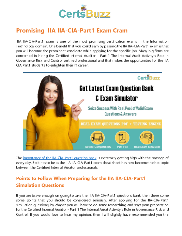 IIA-CIA-Part1 Online Prüfungen & IIA-CIA-Part1 Quizfragen Und Antworten