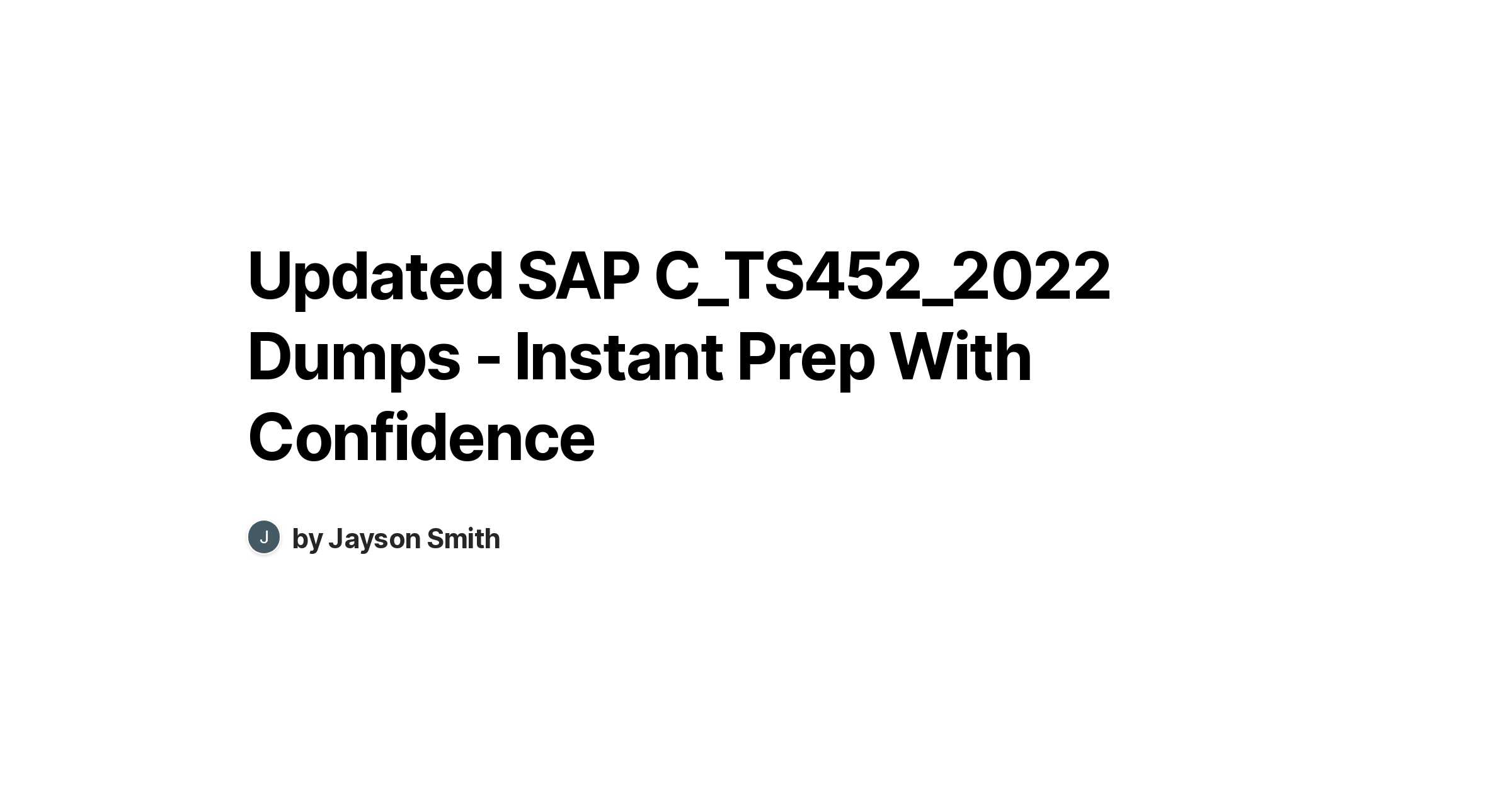 SAP C_TS452_2022 Prüfungsvorbereitung - C_TS452_2022 Lerntipps