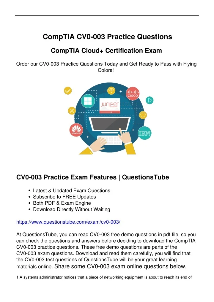 2025 CV0-004 PDF - CV0-004 Vorbereitung, CompTIA Cloud+ (2024) Originale Fragen