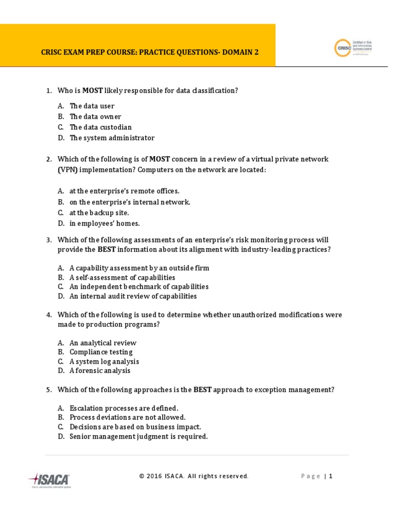 CRISC Quizfragen Und Antworten - ISACA CRISC Prüfungen