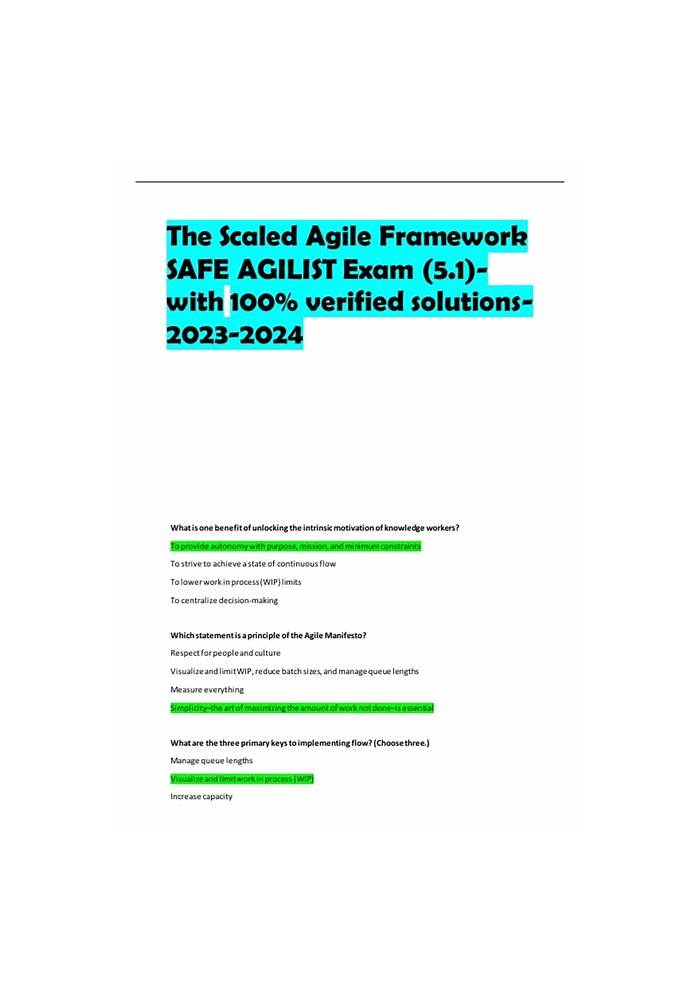Scaled Agile SAFe-Agilist Testking - SAFe-Agilist Lerntipps, SAFe-Agilist Testing Engine