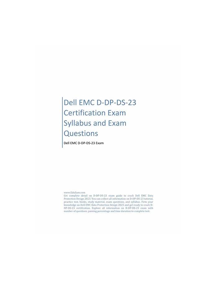 EMC D-DP-DS-23 Vorbereitung - D-DP-DS-23 Testfagen, D-DP-DS-23 Buch