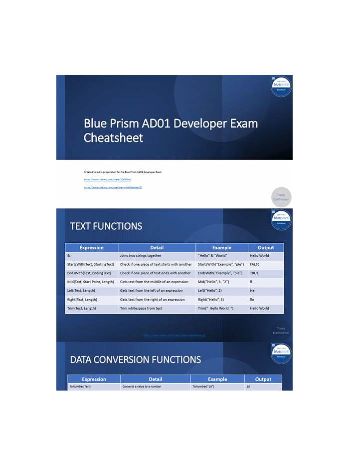 AD01 Deutsch - Blue Prism AD01 Buch, AD01 Lernhilfe