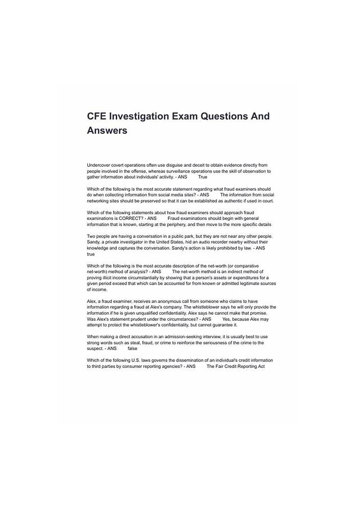 CFE-Investigation Testfagen - ACFE CFE-Investigation Vorbereitungsfragen
