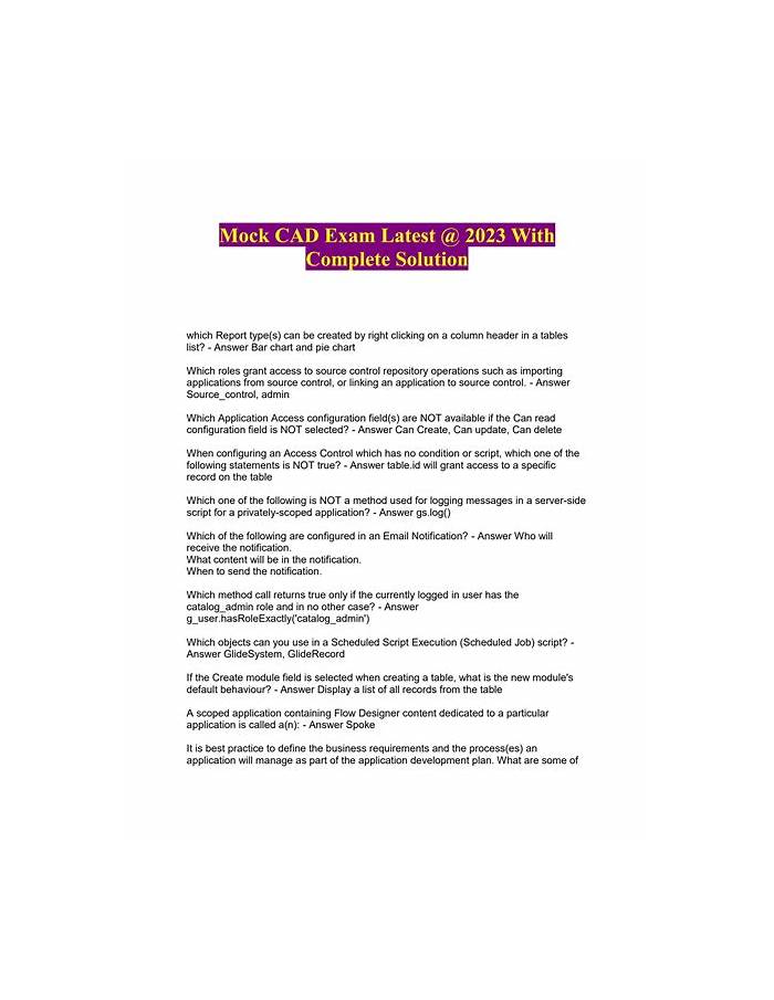 CAD Zertifizierungsantworten & ServiceNow CAD Vorbereitung