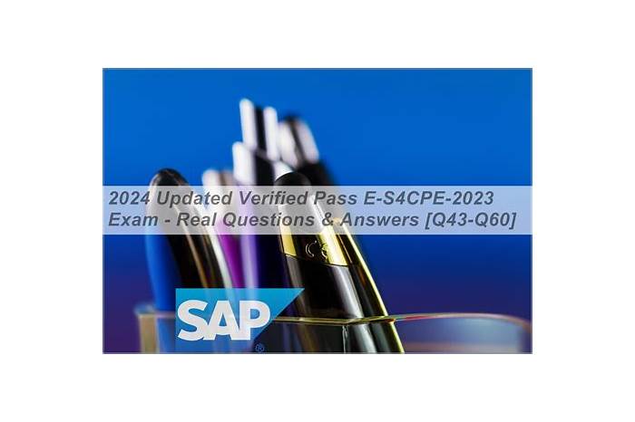 E_S4CPE_2023 Lernressourcen - SAP E_S4CPE_2023 Zertifikatsdemo