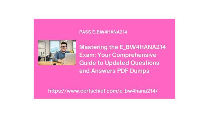 SAP E_BW4HANA214 Vorbereitung & E_BW4HANA214 Lerntipps - E_BW4HANA214 Trainingsunterlagen