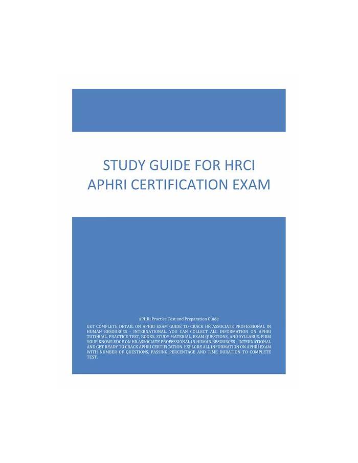 HRCI aPHRi Fragenpool & aPHRi Zertifizierungsprüfung