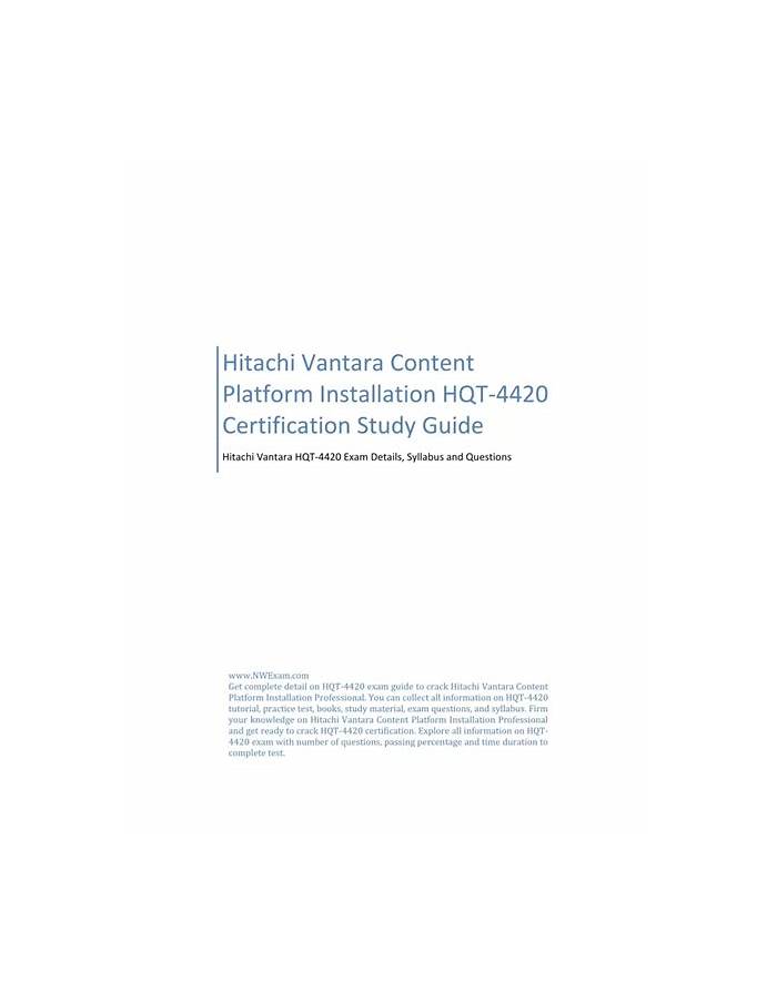 HQT-4420 Deutsche Prüfungsfragen & Hitachi HQT-4420 Prüfungs