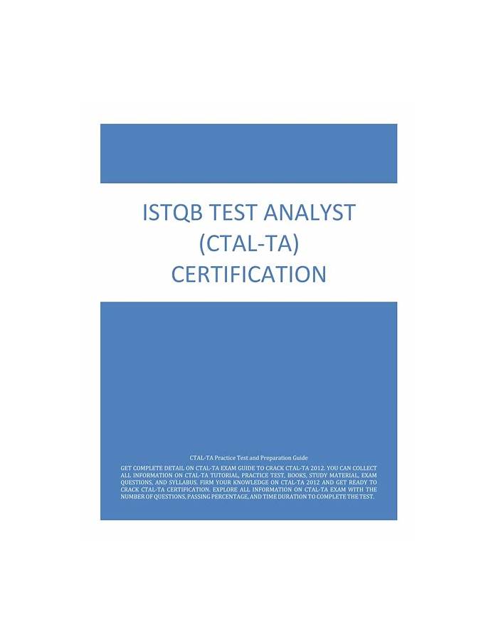 ISTQB-CTAL-TA Zertifikatsdemo - ISTQB-CTAL-TA Trainingsunterlagen, ISTQB-CTAL-TA Testengine