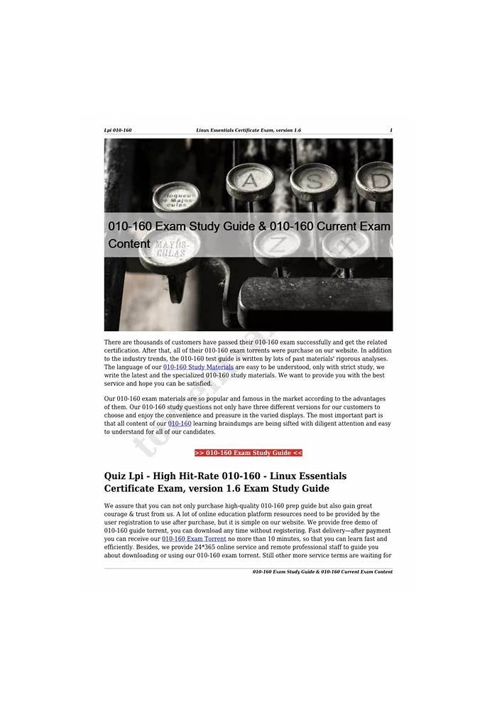 010-160最新試験情報、Lpi 010-160復習解答例 & 010-160資格練習