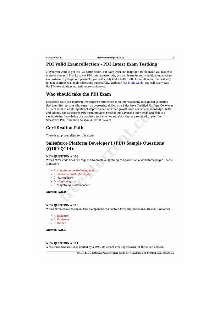 Salesforce PDIテキスト & PDI認定デベロッパー、PDI日本語受験教科書